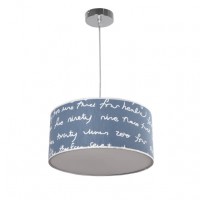 Distribuidor - Lâmpadas Diversas | Colgantes Infantil | COLGANTE LETTERS AZUL/BLANCO 2XE27 REGX35D Ref: 076093508
